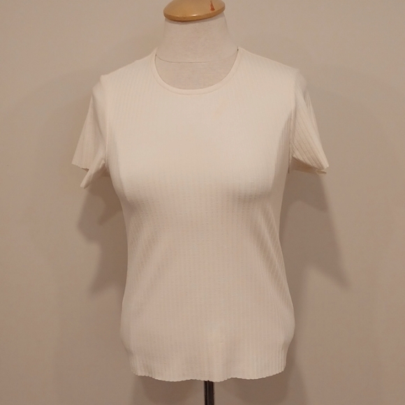 Juicy Couture Pebble Ribbed Tee NEW- Sz. Med - Picture 2 of 10